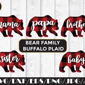 Bear Buffalo Plaid Sublimation file, Christmas Bear SVG, Christmas svg, Bear svg Cut File for silhouette cameo cricut iron on transfer