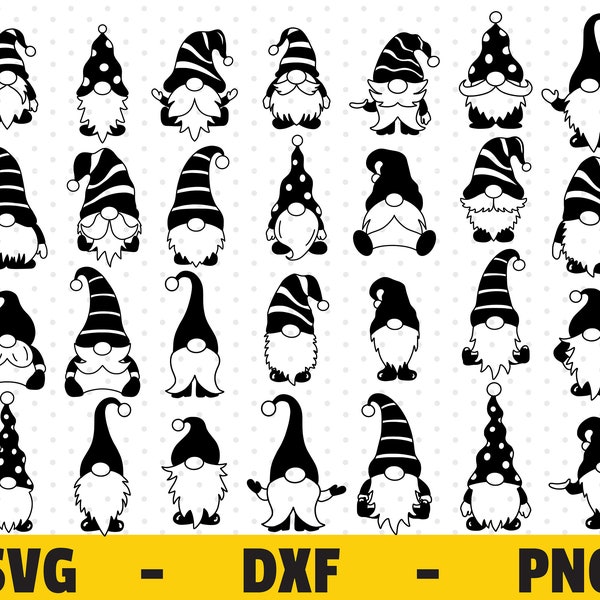 Wichtel SVG, Wichtel SVG, Niedlicher Wichtel SVG, Weihnachten Svg, Gnomies Svg, Outline Gnome svg