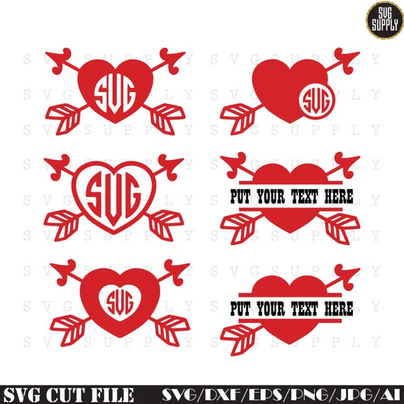 Download Valentines Monogram SVG Heart Monogram Heart svg Valentine ...