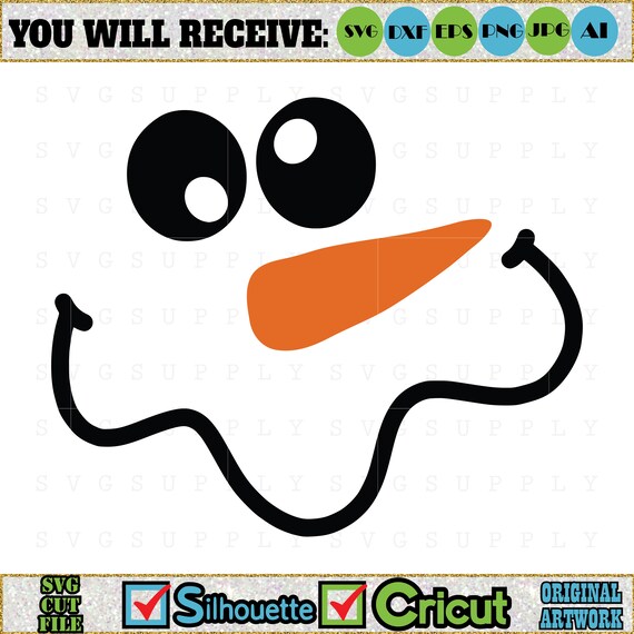 Download Snowman Face Svg Snowman Svg Cute Snowman Svg Christmas Etsy