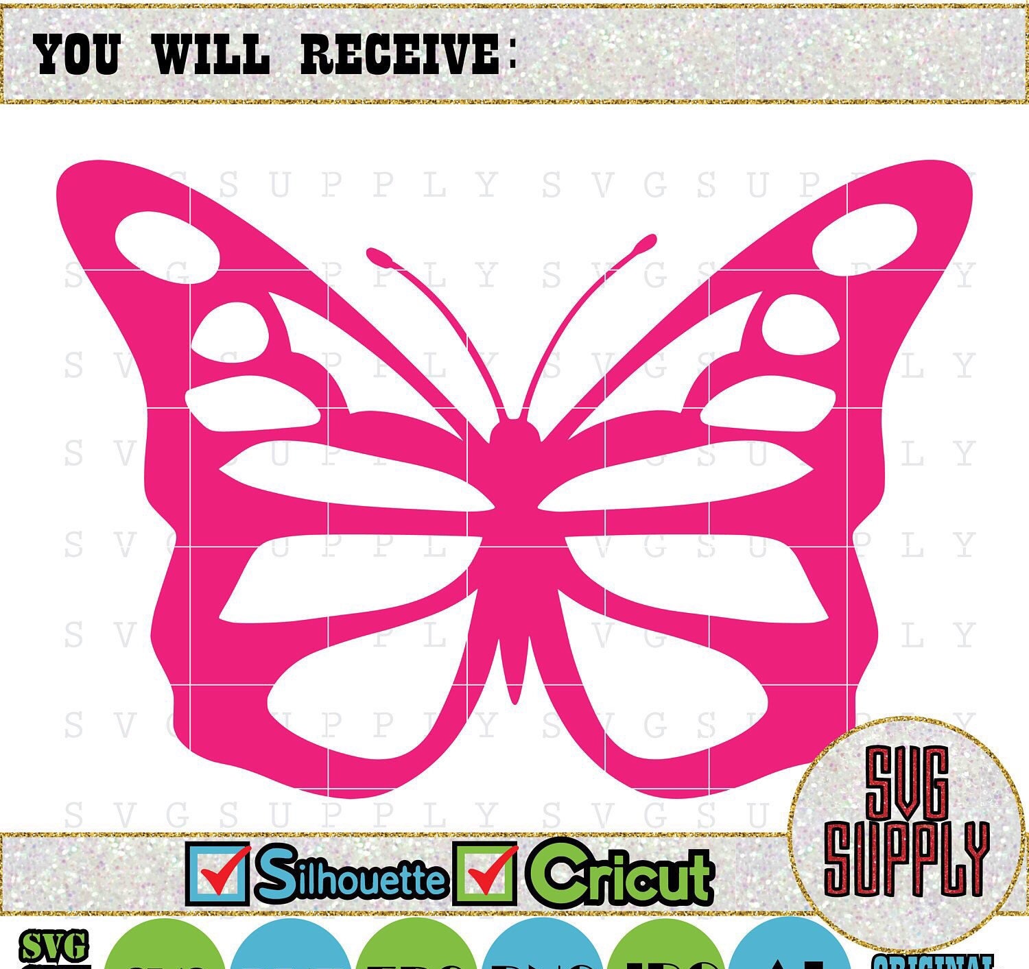 Download Free Butterfly Svg Butterfly Monogram Svg Cut File Vinyl Decal For Etsy SVG Cut Files