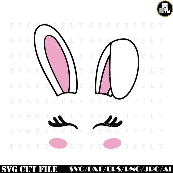 Download Cute Bunny Face svg Easter Bunny svg cut file vinyl decal ...