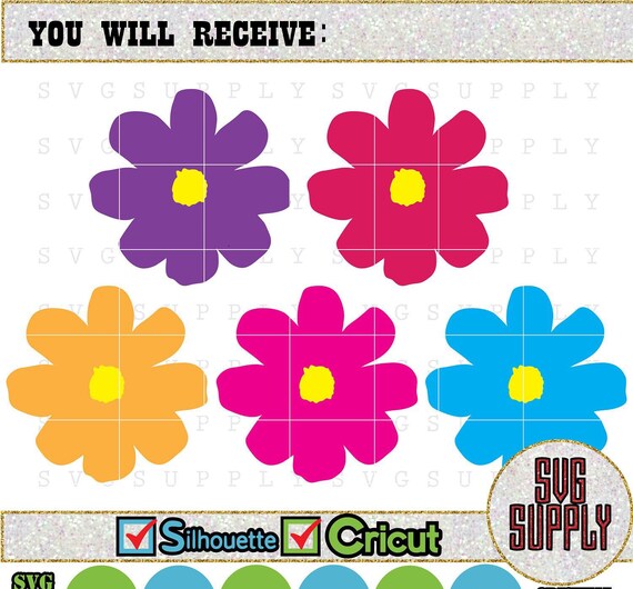 Download Flowers Svg Flower Monogram Svg Cut File Vinyl Decal For Etsy PSD Mockup Templates