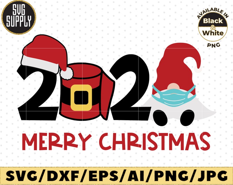 Download Christmas 2020 SVG Gnome with Face Mask SVG Cut File vinyl ...