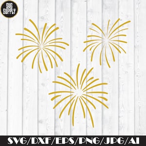 Feux d’artifice SVG Nouvel An SVG Cut File vinyle décalcomanie pour silhouette cameo cricut fichier fer sur le transfert sur la conception de tissu de chemise de tasse pour les enfants