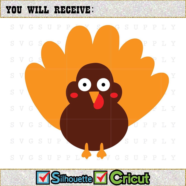 Download Turkey SVG Cut File vinyl decal for silhouette cameo ...