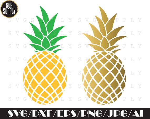 Pineapple SVG Golden Pineapple SVG cut file vinyl decal for | Etsy