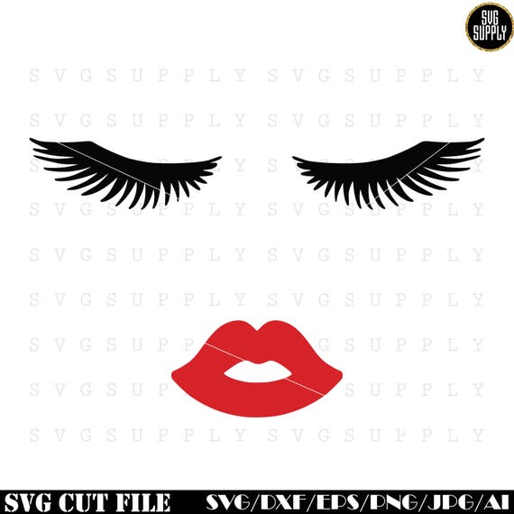 Download Eyelashes svg Lips svg Face svg cut file vinyl decal for ...