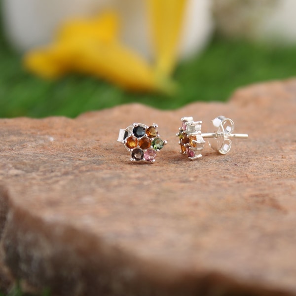 Orecchini tormalina multicolore, orecchini con pietre preziose, orecchini in argento 925,orecchini con tormalina,orecchini,bellissimo regalo
