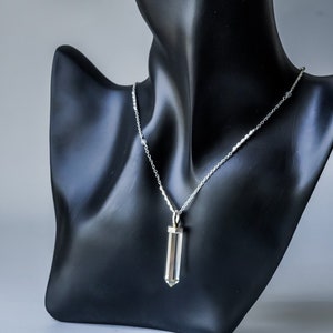 Natural Rock Crystal Gemstone Necklace, 925 Sterling Silver Beautiful Gemstone Necklace Jewelry, Birthday Gift Women&#39;s,Unique Girls Necklace