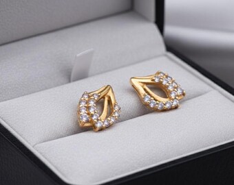 Pendientes de topacio genuinos, joyería de piedras preciosas chapadas en oro de plata de ley 925, pendientes de piedra natal de noviembre,