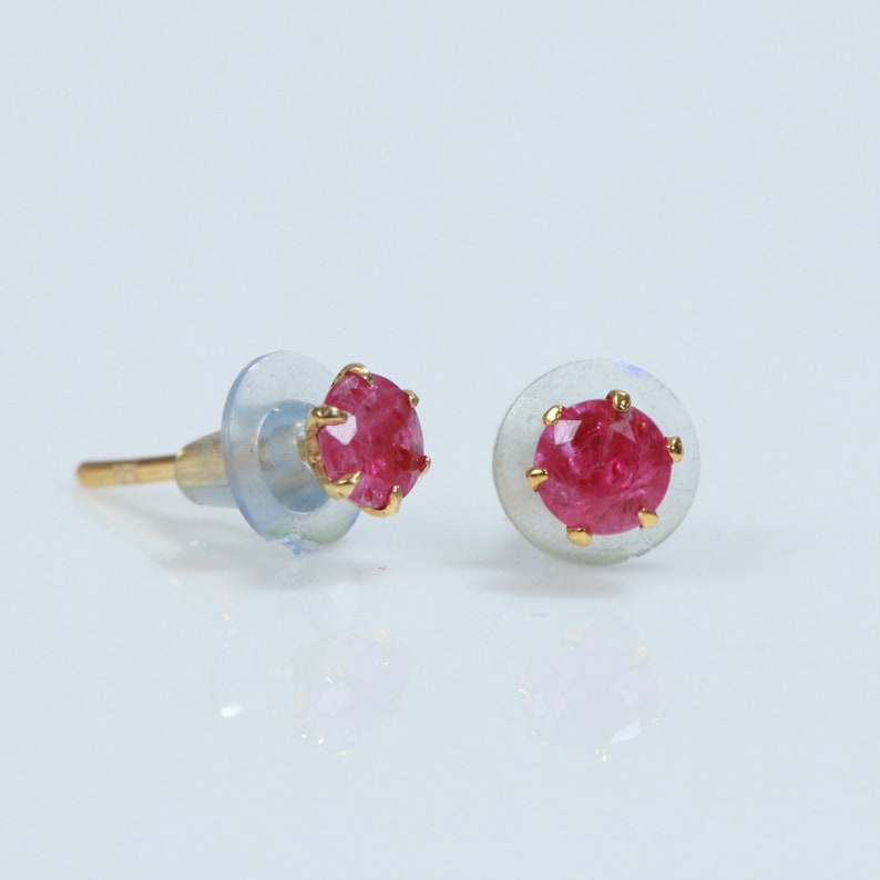 Bridal Jewelry Gift For Her Party Earrings Natural Burma Ruby Stud Earrings 14 k Gold Earrings Burma Ruby Earrings Unique Gifts