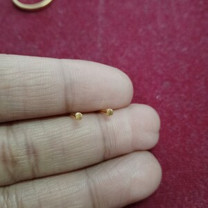 9k Gold Earrings, Circle Dot Stud Earrings, Gold Stud Earrings, Tinny Studs, Gift for Her, Ear Pins, Mother's Day Gift, Gold Jewelry