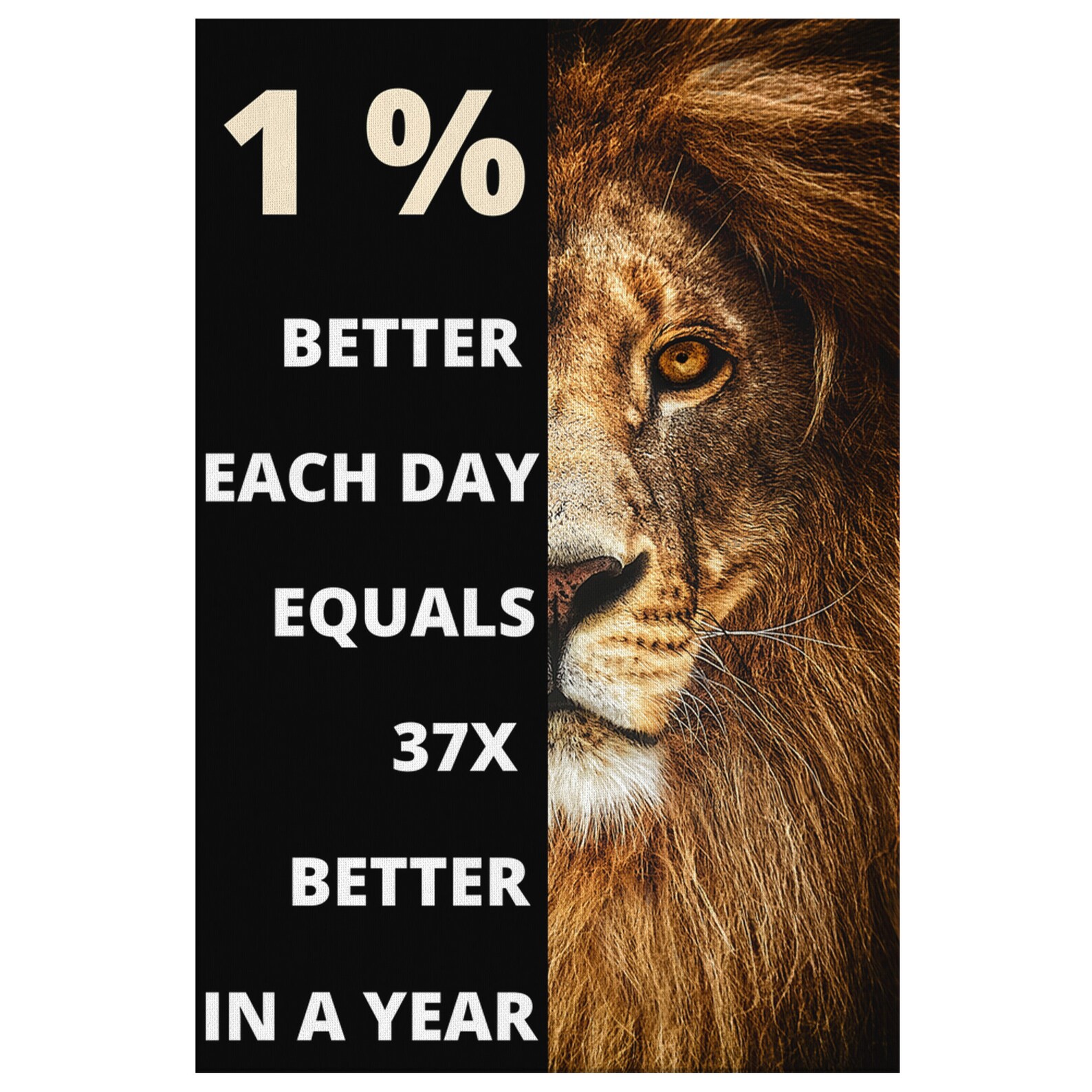 Lion Canvas with Quote Famous Paintings Inspirational | Etsy