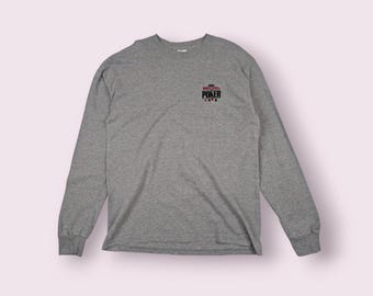 Vintage 2005 World Series POKER Long Sleeve T-Shirt Vintage Poker Tee Vintage Gildan Tshirt Grey Size Large