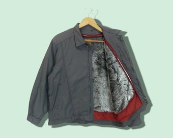 Vintage 90&#39;s JIMY MACROAD Bomber Jacket Jimy Macroad Winter Jacket Vintage Bomber Jacket Grey Size Medium