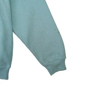 Puede incluir: Una sudadera de color azul claro con manga larga y pu&ntilde;o de canal&eacute;. La sudadera tiene algunas manchas peque&ntilde;as.