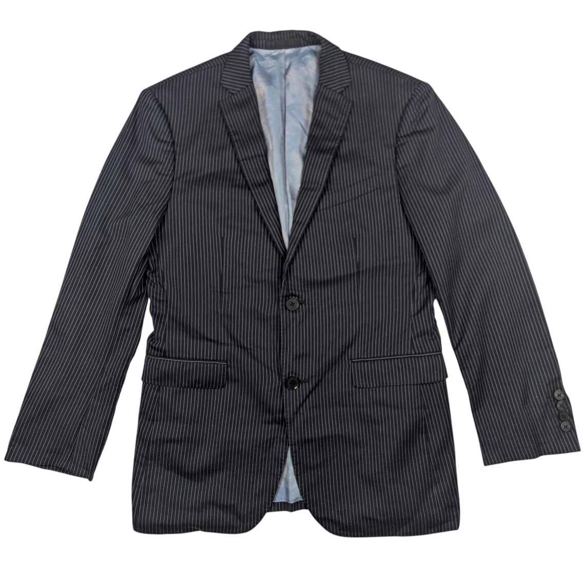 Vintage 2000's BURBERRY Blazer Smart Formal Coat Tasmanian Wool Smart Casual Blue Size 38R Small, Foto 2 von 5