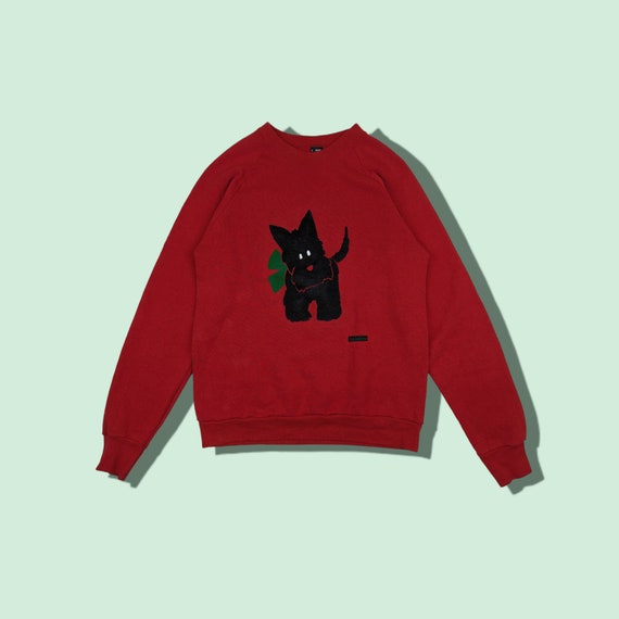 Vintage 80's SCREEN STAR Cute Cat Sycamore Jumper… - image 1