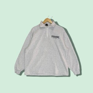 Vintage 90&#39;s SPALDING Sportswear Sweatshirt Spalding Jumper Spalding Pullover Spalding Crewneck Sportswear Vintage Light Grey Size Large