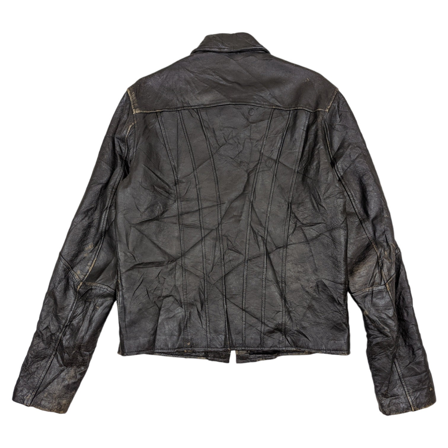 Vintage H & H LEATHER Sportswear Leather Jacket Vintage