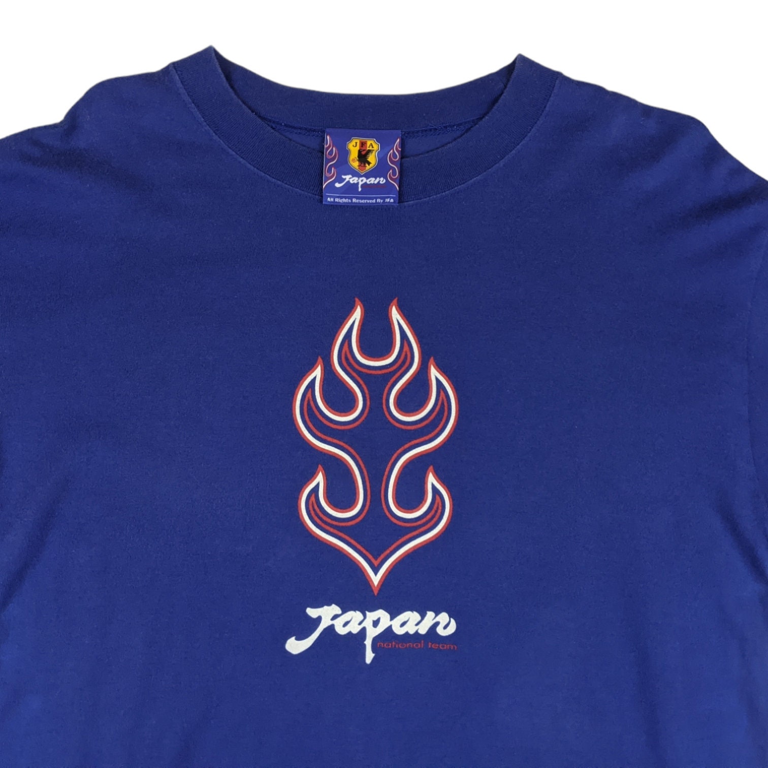 Vintage 1996 JAPAN FOOTBALL TEAM T-shirt Samurai Blue T
