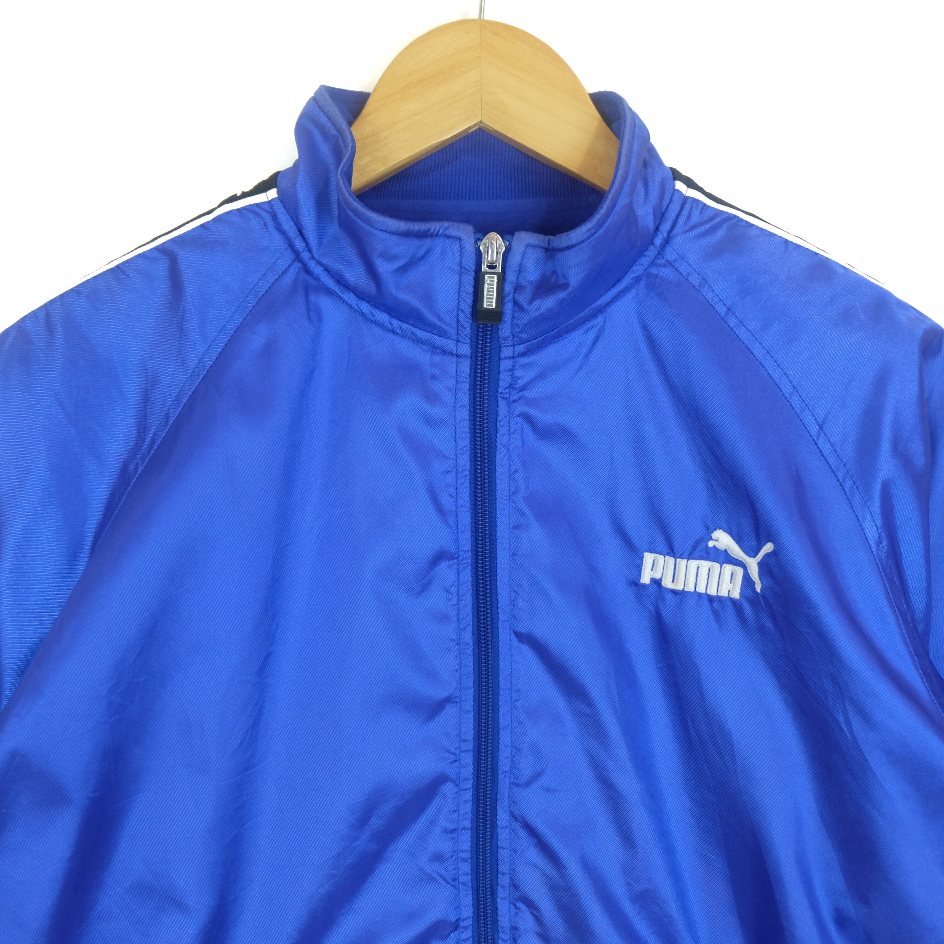 Vintage Puma Tracksuit Men's Medium Blue Yellow Embroidered