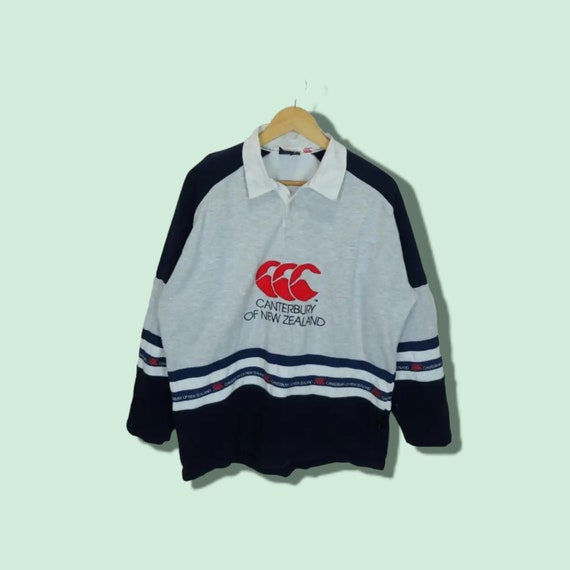 Vintage 90 s CANTERBURY Oversize Sweatshirt Canterbury New Zealand Jumper Canterbury Rugby Pullover Canterbury Sweater White Size Medium Etsy