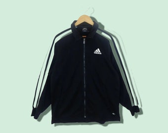 Vintage Adidas 00s Black Tracksuit Jacket - Large - Etsy