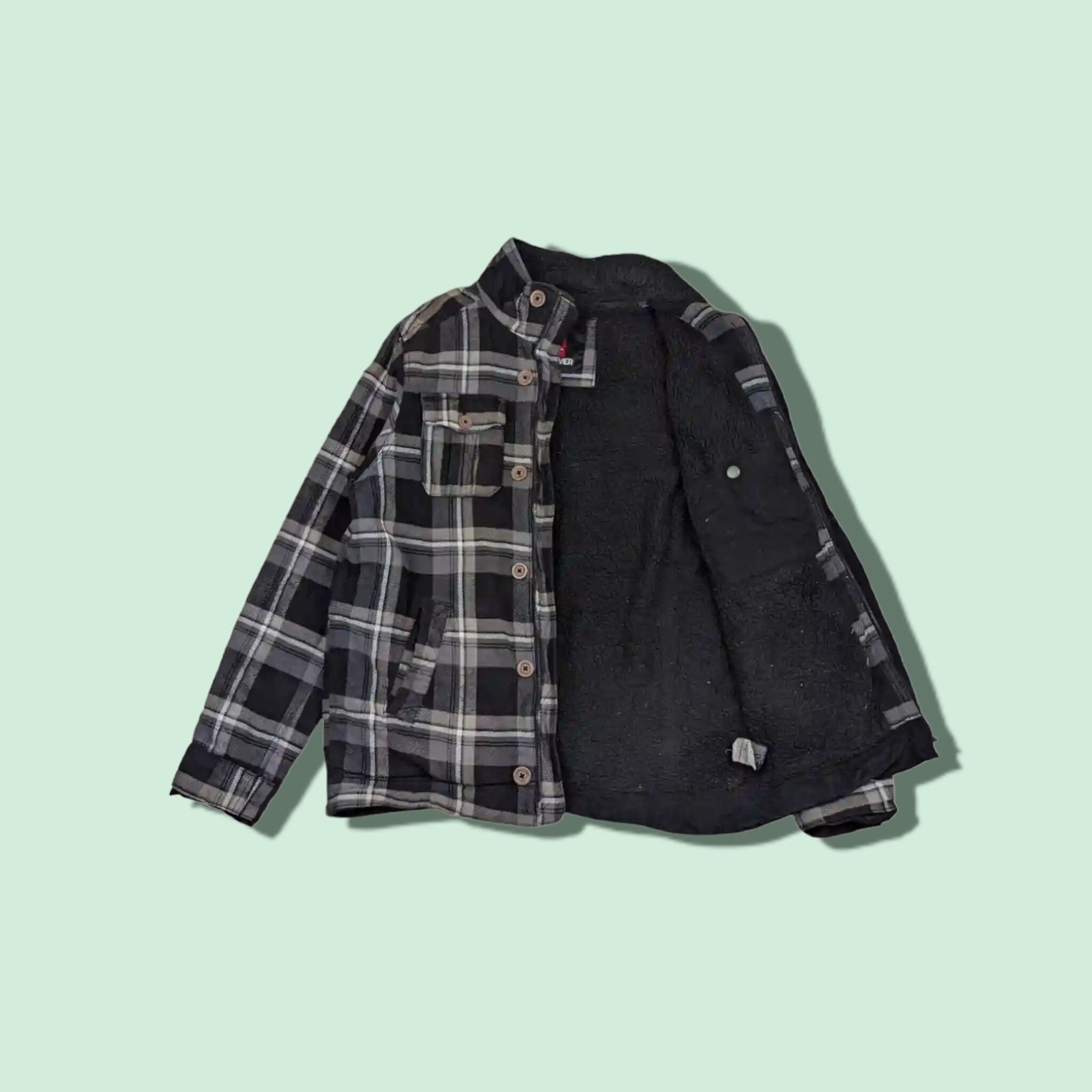 Vintage 90's QUIKSILVER Check Winter Jacket Flannel Style