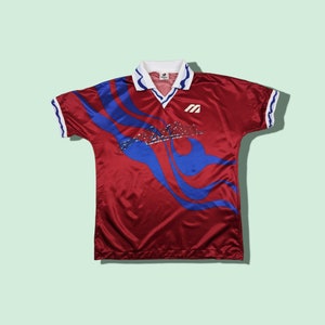 Vintage 1993 KASHIMA ANTLERS Soccer Football Jersey Zico Brazil Jersey Vintage Soccer Jersey Vintage Japan Football Team Red Size Large