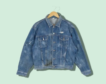 Vintage KATHARINE HAMNETT 90s Grunge Jacket Trucker Mens Denim