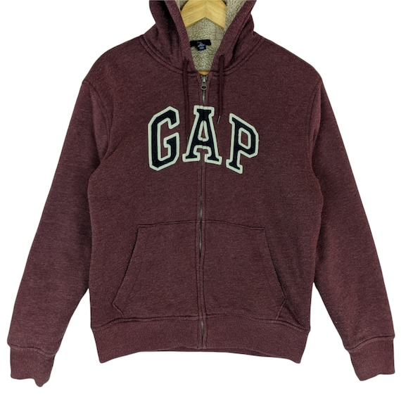 Vintage 2000 s GAP Big Spell Out Logo Winter Warm Zipper Hoodie Gap Sweatshirt Gap Hoodie Gap Jumper Winter Hoodie Red Size Small Etsy
