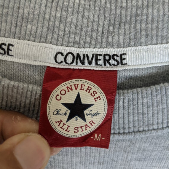 Grey converse jumper store
