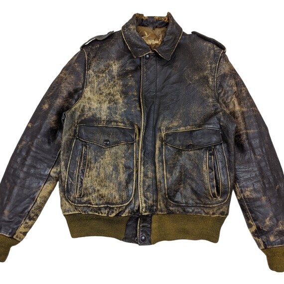 Vintage 30's DISTRESSED Leather Jacket Talon Zipper Vintage Vintage 30's DISTRESSED Leather Jacket Talon Zipper Vintage