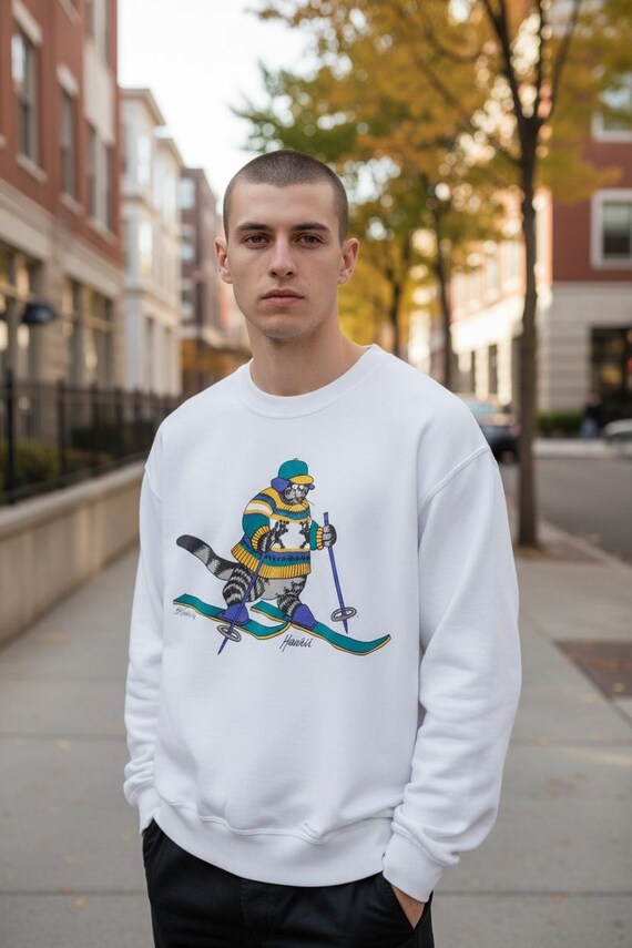 90's Vintage Pullovers Vintage 90's CRAZY SHIRTS Cat