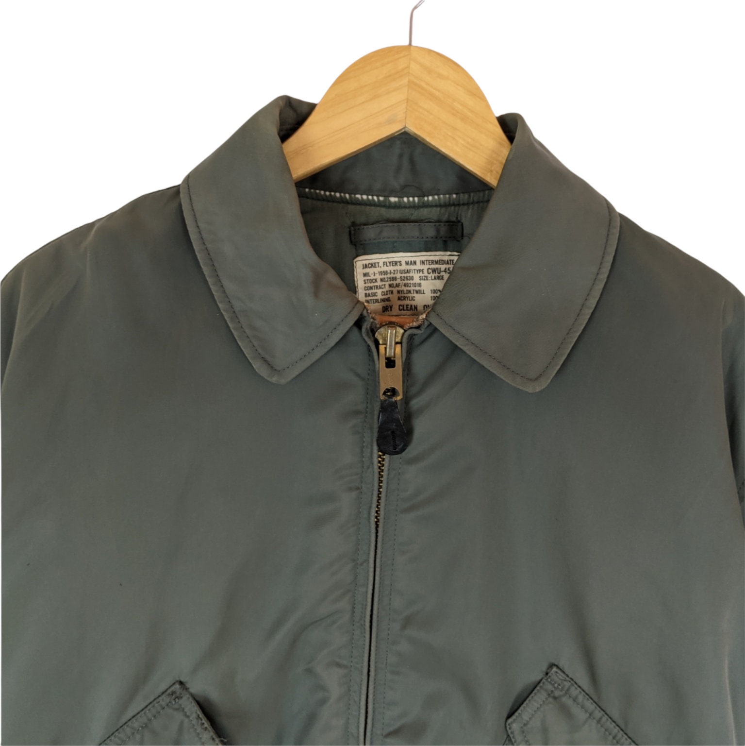 Vintage 80's US Army Military Racing Flight Bomber CWU-45