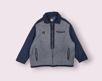 Vintage 90's NIKE Jumpman Basketball NBA Jacket Nike Sportswear Training Tracktop Jordan Kobe LeBron Kareem Purple Size Medium