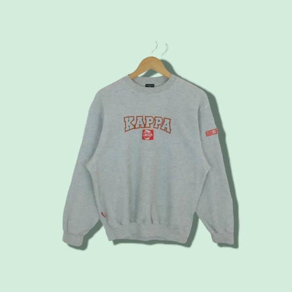Vintage 90 s KAPPA Big Logo Spell Out Sweatshirt Kappa Big Logo Jumper Kappa Streetwear Pullover Kappa Sweater Light Grey Size Large Etsy Australia