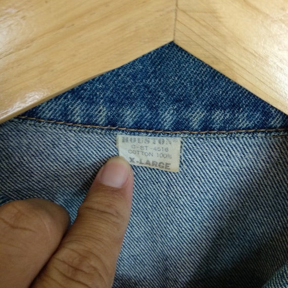 Vintage 80's HOUSTON Denim Jeans Punk Jacket Vint… - image 10