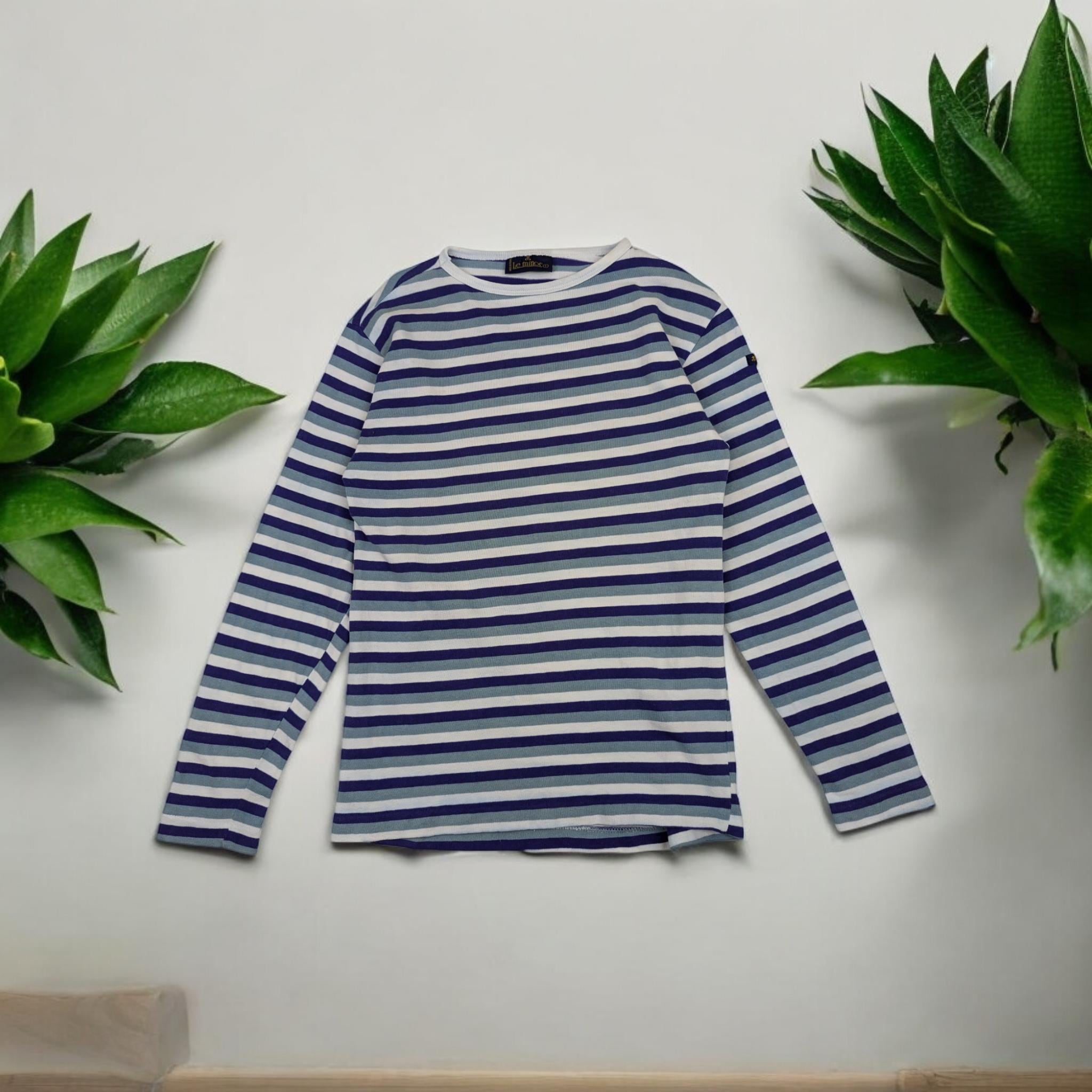 Vintage 80's LE MINOR Striped Grunge Kurt Cobain Style Long