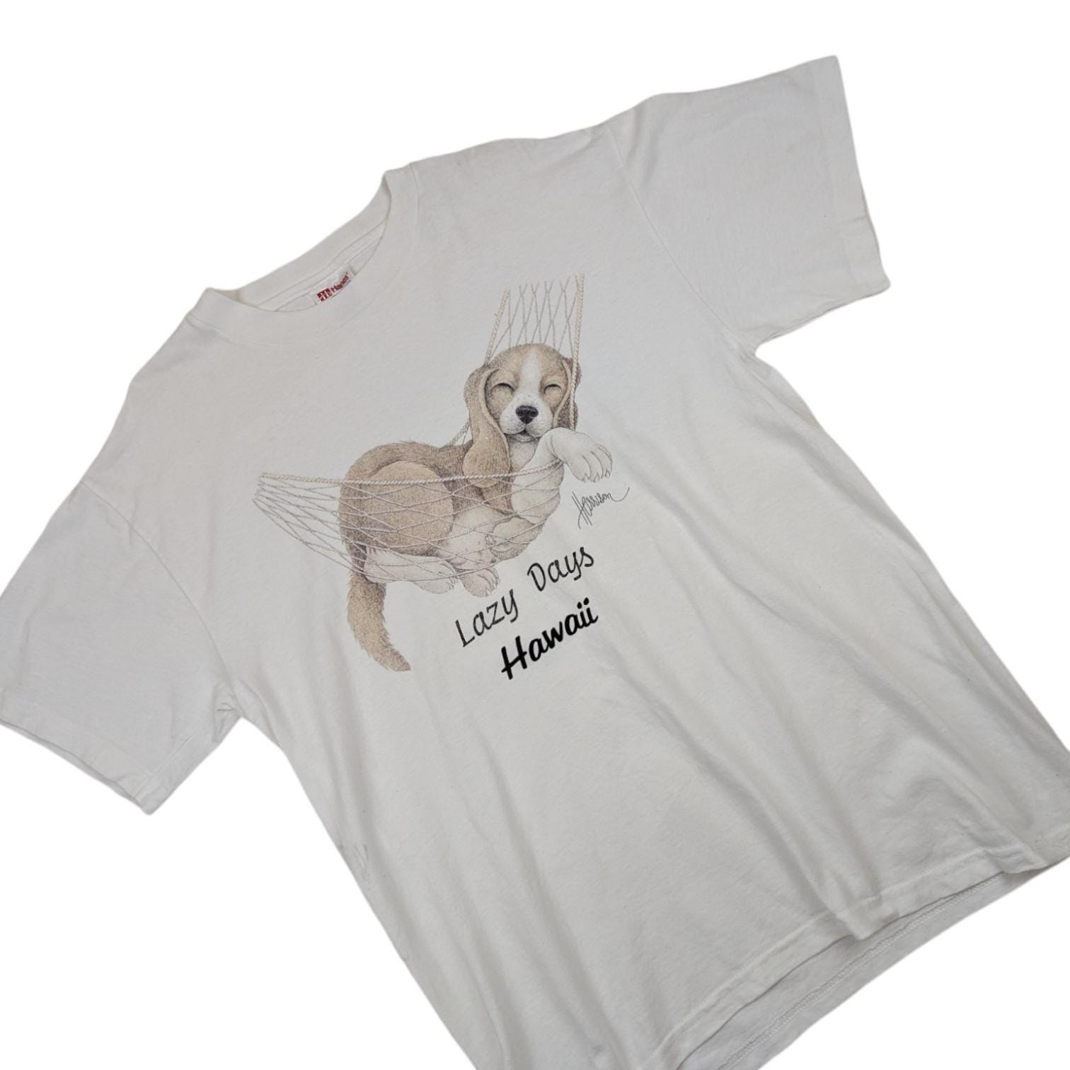 トップス vintage Hanes dog sweat 90'S Hanes Dog Pattern Animal Sweatshirt Trainer Men's L