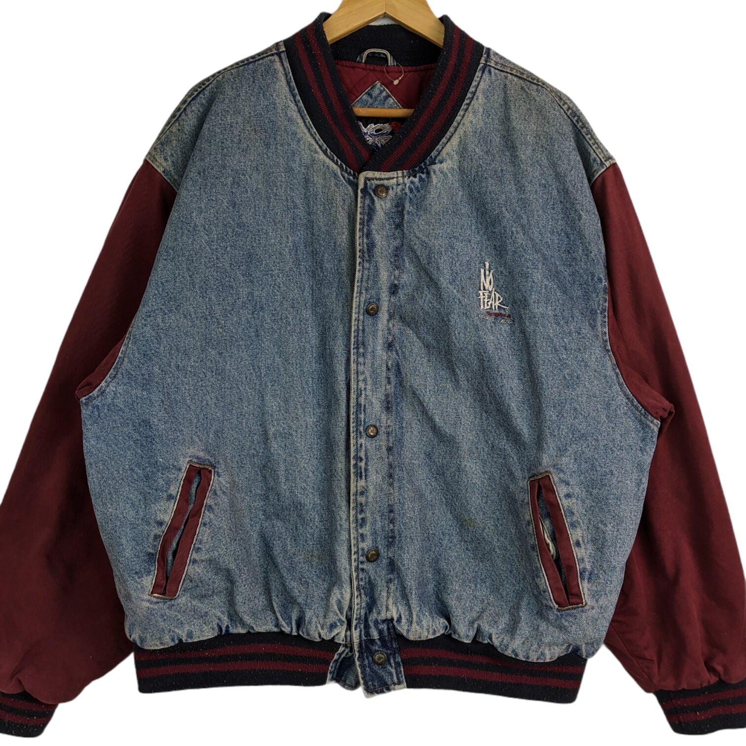 NO FEAR Varsity Denim Jacket 