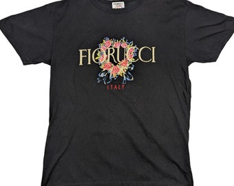 T-shirt italiana fiore FIORUCCI vintage anni '90 punti singoli T