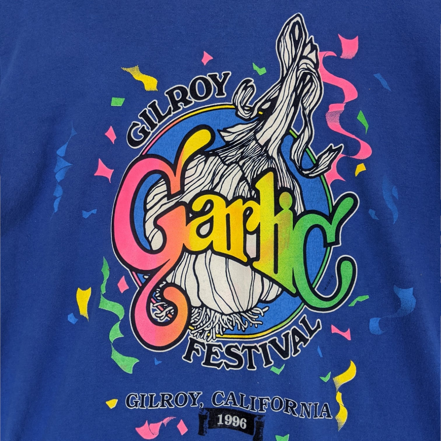 Vintage 90's 1992 GILROY GARLIC FESTIVAL Tee Fruit of the