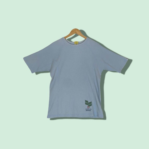 Vintage 90's ATHLETA X Figa Cafe De Brasil T-shirt Athleta Tee Figa T-shirt  Brasil Soccer Jersey Vintage Sportswear T-shirt Size Medium 