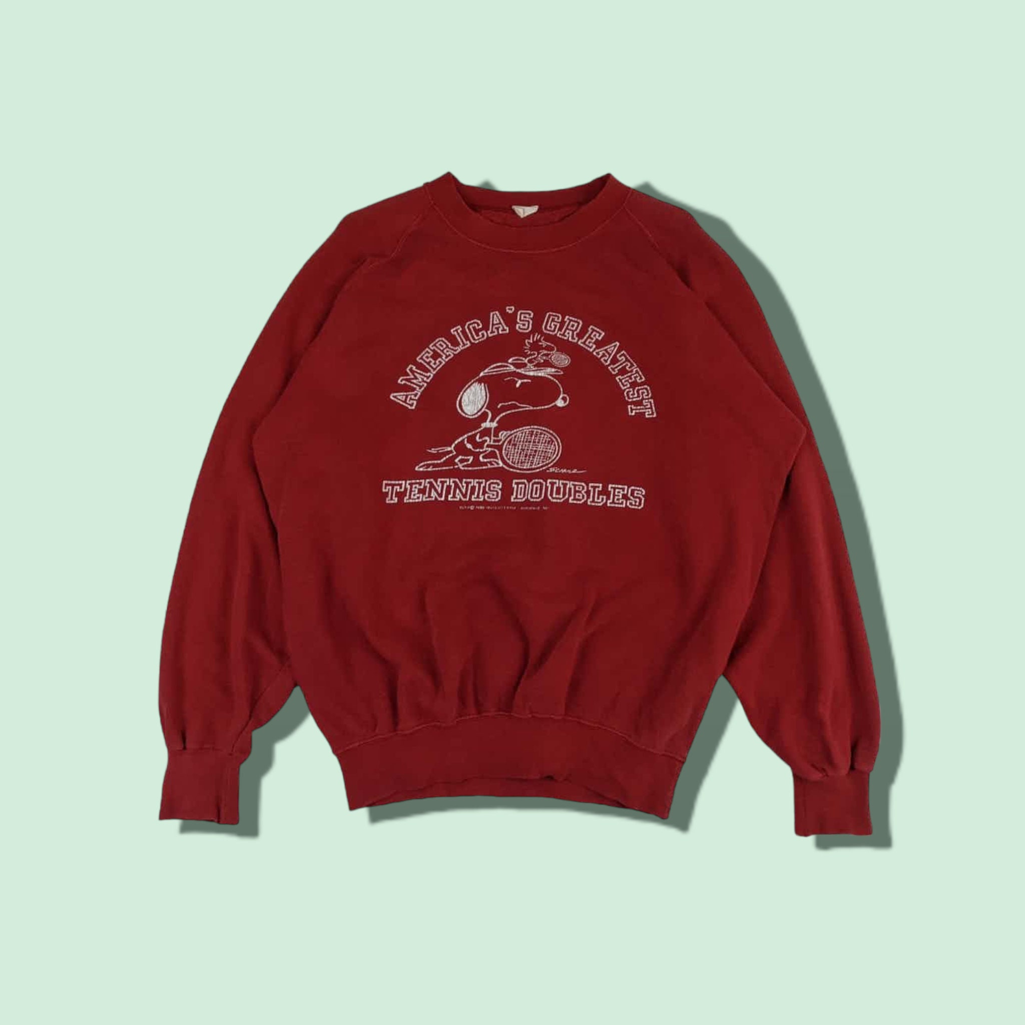Vintage 50's 1958 PEANUTS Sweatshirt America Tennis Double
