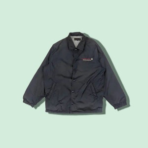 Vintage 90&#39;s Converse Button Up Windbreaker Jacket Converse Jacket Converse Windbreaker Converse Harrington Jacket Navy Blue Size Large