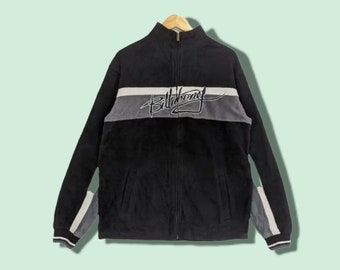Vintage 2000&#39;s BILLABONG Big Spell Out Fluffy Sherpa Jacket Billabong Fleece Jacket Streetwear Vintage Sherpa Jacket Black Size Large