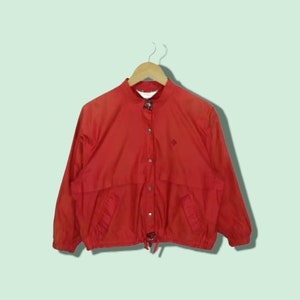 Vintage 90&#39;s CHRISTIAN DIOR Sport Minimalist Jacket Dior Windbreaker Dior Golf Jacket Vintage Christian Dior Jacket Red Women Size Medium